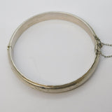 Sterling Silver Floral Pattern Cuff Bangle Bracelet Vintage 1972 Birmingham