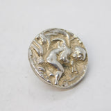 Victorian Art Nouveau Sterling Silver Cherub Dress Button Antique Birmingham