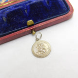 Sterling Silver St Christopher Travel Charm Pendant Vintage c1970