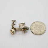 Sterling Silver Scooter With Lifting Seat Charm Pendant Vintage c1970