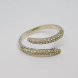 Sterling Silver Spinel Set Wrap Around Band Dress Ring Vintage c1970 Size S