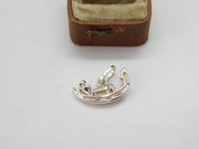 Sterling Silver Gondola Venetian Charm Pendant Vintage c1970