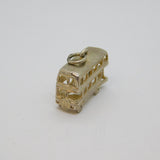 Sterling Silver Double Decker Bus Charm Pendant Vintage c1970s