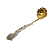 19th Century Dutch .934 Standard Silver Gilt Condiment Spoon Antique c1840