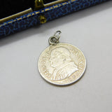 Sterling Silver 10 Soldi Pius IX Coin Charm Pendant 1868