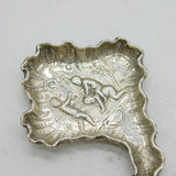 Edwardian Sterling Silver Leaf Form Novelty Tea Caddy Spoon Antique Chester