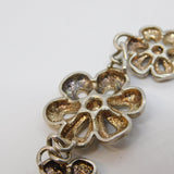 Sterling Silver Graduating Floral Pattern Dress Bracelet Vintage c1970