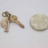 Sterling Silver Set Of Door Keys Charm Vintage c1970