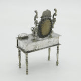 19th Century Dutch Sterling Silver Dolls House Dressing Table Antique c1880