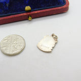 Sterling Silver and Enamel Skegness Travel Shield Charm Pendant Vintage c1970