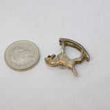 Sterling Silver Rocking Horse Charm Pendant Vintage c1970