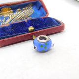 Sterling Silver and Coloured Glass Miniature Vase Charm Pendant Vintage c1970