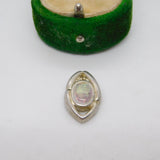 Sterling Silver Opal Drop Charm Pendant Vintage c1970