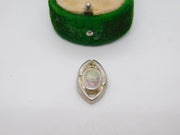 Sterling Silver Opal Drop Charm Pendant Vintage c1970