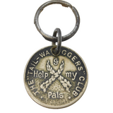 20th Century Silver 'London Tail Waggers Club' Dog Tag Antique c1930