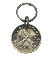 20th Century Silver 'London Tail Waggers Club' Dog Tag Antique c1930