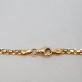 Rose-Gold On Sterling Silver Fancy Chain Necklace 40.5cm Length Modern c2000