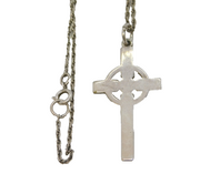 Isle of Mull Silver Co. Sterling Silver Celtic Cross Pendant Necklace Vintage