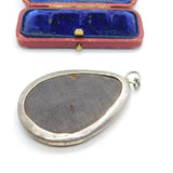 Large Victorian Sterling Silver Mounted African Fertility Pendant c1900 Antique