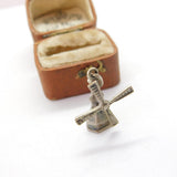 Sterling Silver Windmill Charm Pendant Vintage c1970