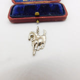 Sterling Silver Prancing Horse Charm Pendant Vintage c1970
