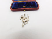 Sterling Silver Prancing Horse Charm Pendant Vintage c1970