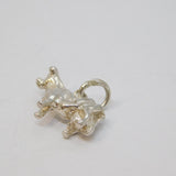 Sterling Silver Milking Cow Charm Pendant Vintage c1970