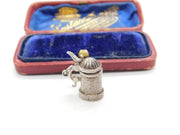 Sterling Silver Beer Stein Tankard Charm Pendant Vintage c1970