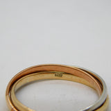 Art Deco 9ct Tri-Colour Gold Trinity Wedding Ring Antique c1930s Art Deco