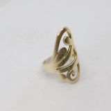 Sterling Silver Open Swirls Studio Band Statement Ring Vintage c1990 Size P