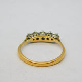Victorian 18ct Yellow Gold Five-Stone Diamond Dress Ring Antique c1880s
