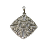 Sterling Silver Paste Set Drop Charm Pendant Vintage c1970