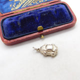 Sterling Silver Race Car Charm Pendant Vintage c1970