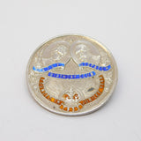 Sterling Silver 'Daily Dispatch Birthday Club' Enamel Brooch Antique Birmingham