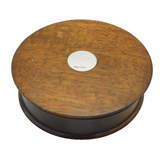 Sterling Silver & Turned Treen Wooden Snuff Box Vintage 1985 London