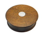 Sterling Silver & Turned Treen Wooden Snuff Box Vintage 1985 London