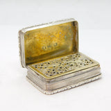 William IV Sterling Silver Floral Pattern Vinaigrette Antique 1832 Birmingham