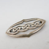 Scottish Sterling Silver Celtic Knot Brooch Pin Vintage c1970
