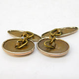Silver Plated Reverse Carved Essex Crystal Style Terrier Cufflinks Antique c1920