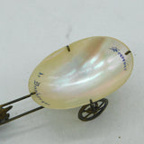 19th Century French Gilt Metal & Pearl Goat Cart Souvenir Thimble Holder Antique