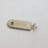 Sterling Silver Tape Measure Charm Pendant Vintage c1970s