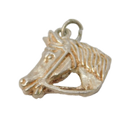 Sterling Silver Horse Head Charm Pendant Vintage c1970