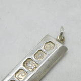 Sterling Silver Bullion Bar Ingot Pendant Vintage 1977 Sheffield