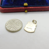 Sterling Silver and Enamel Boscastle Travel Shield Charm Pendant Vintage c1970