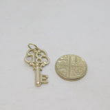 Sterling Silver 18th Birthday Key Charm Pendant Vintage c1970