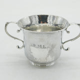 18th Century Channel Islands Guernsey Sterling Silver Twin-Handled Cup Antique