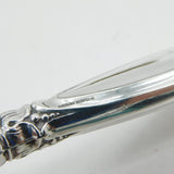 Handmade Sterling Silver Handled Olive Wood Salad Servers Vintage c1970