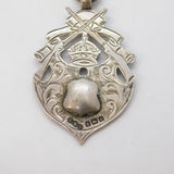 Art Deco Sterling Silver Shooting Sporting Fob Medal Antique 1916 Birmingham