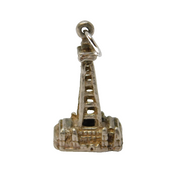 Sterling Silver Blackpool Tower Charm Pendant Vintage c1970
