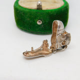 Sterling Silver Wedding in the Shoe Charm Pendant Vintage c1970